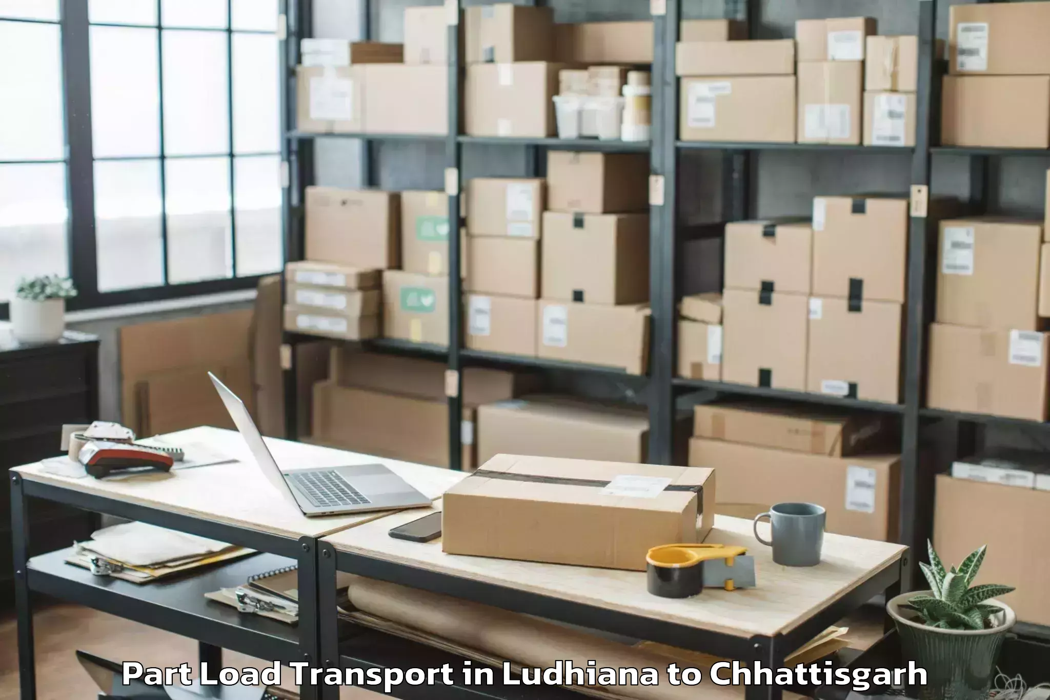 Ludhiana to Nit Raipur Part Load Transport